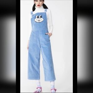 Lazy Oaf Blue Bunny Overalls_10